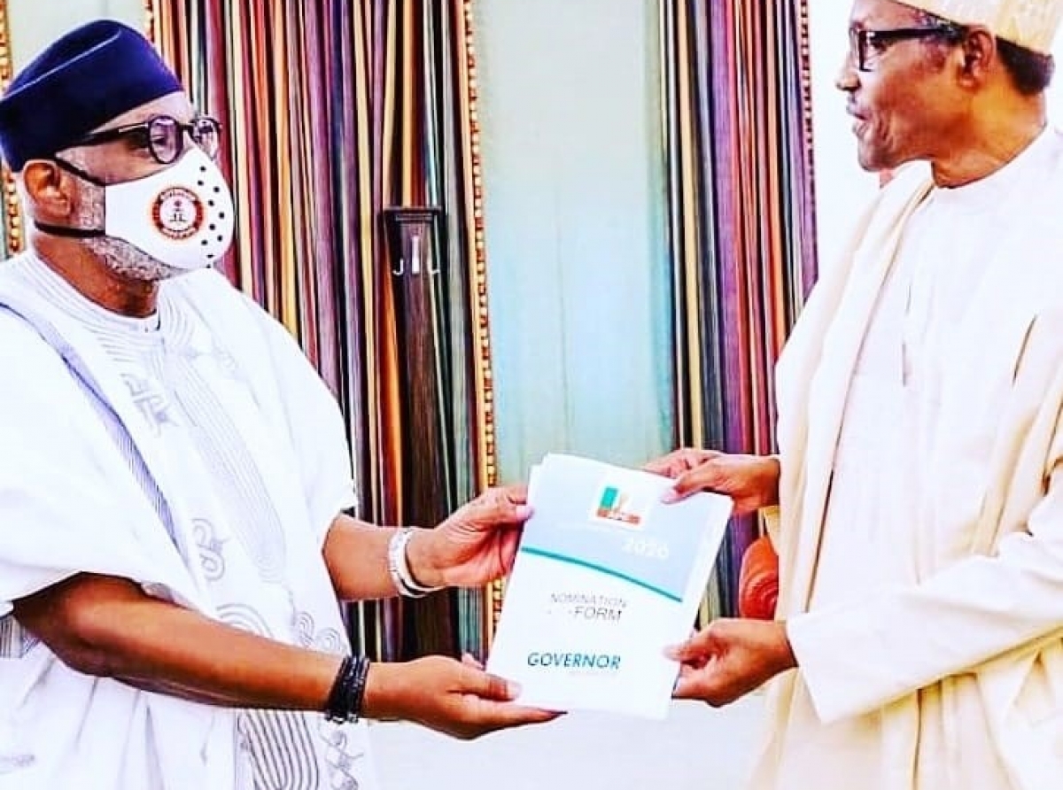 One Good Turn Deserves Another! President Buhari congratulates Akeredolu on re-election as Ondo Governor