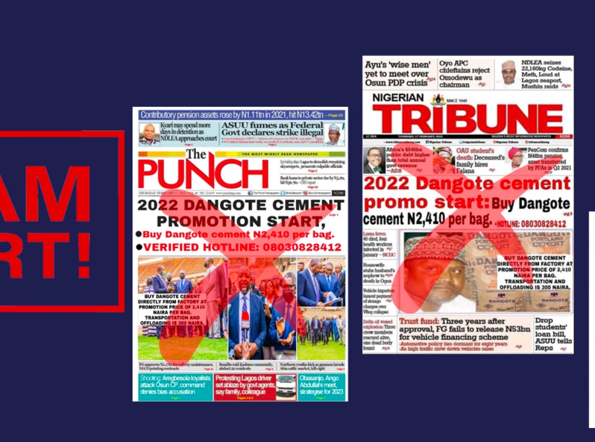 Dangote Group raises alarm over Fake Cement Promo Adverts