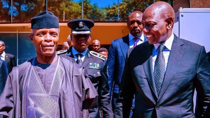 Osinbajo attends as Ruto is sworn-in as Kenyan President