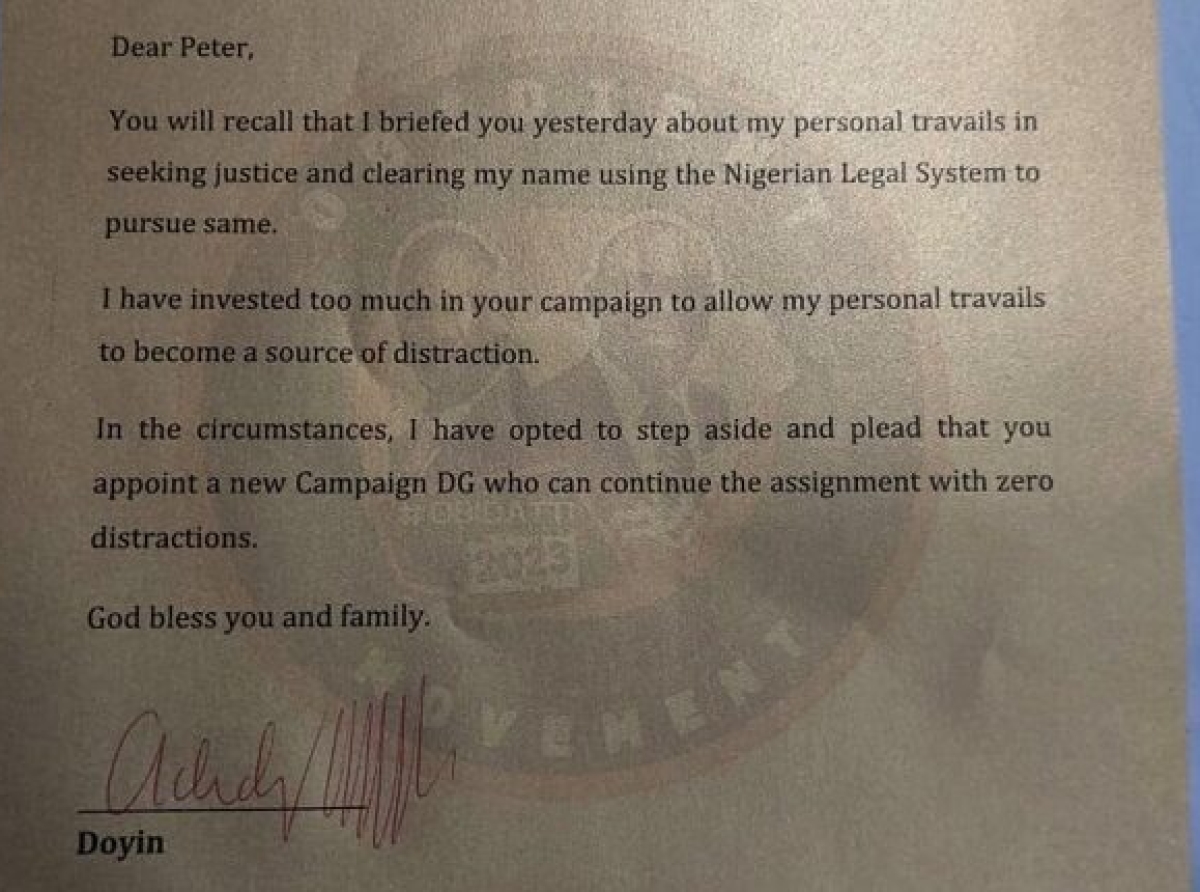 Money Laundering!Doyin Okupe resigns as Peter Obi campaign DG