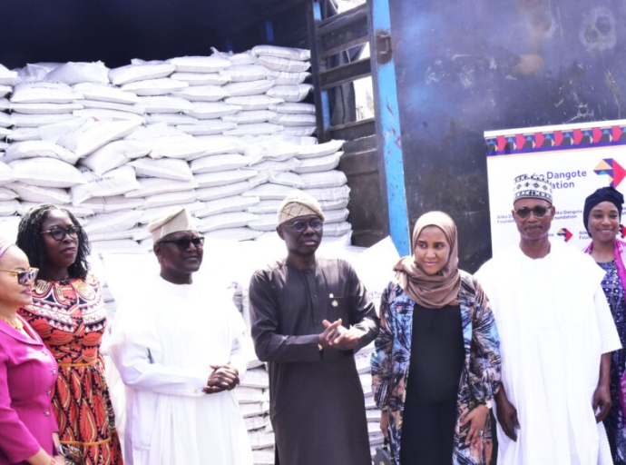 Palliatives: Dangote donates 80,000 bags of rice to Lagos residents   … Gov. Sanwo-Olu says Dangote prioritize Nigerians’ welfare above profit