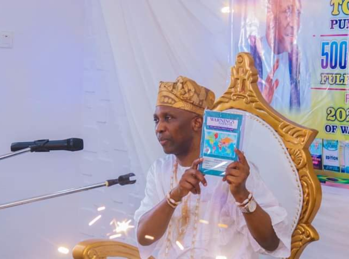 Primate Ayodele releases 30th Edition Of Prophecy Book ‘’Warnings To The Nations’’