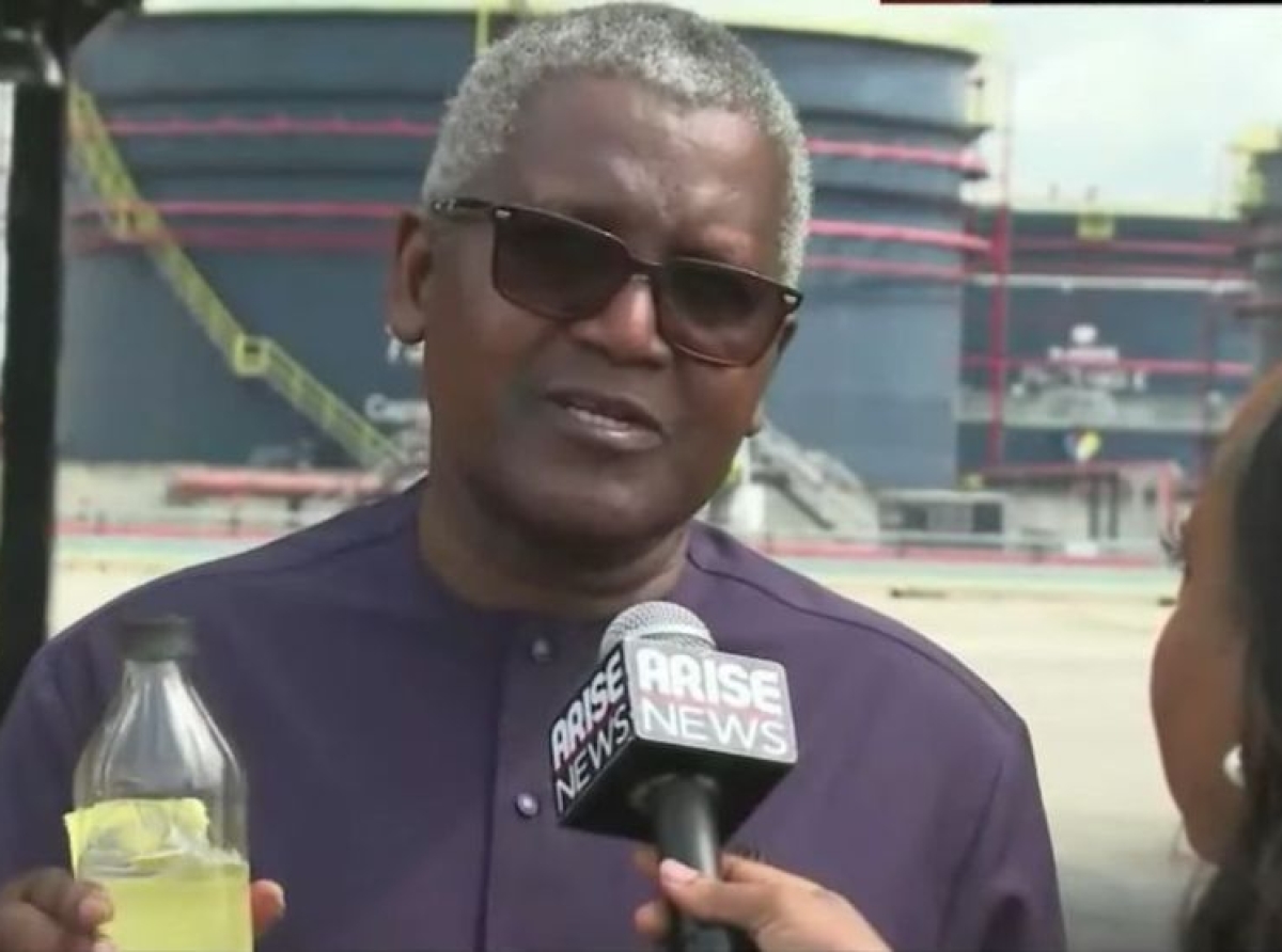 Dangote Refinery Presents First Petrol Sample,Vows to ease Nigeria's fuel crisis