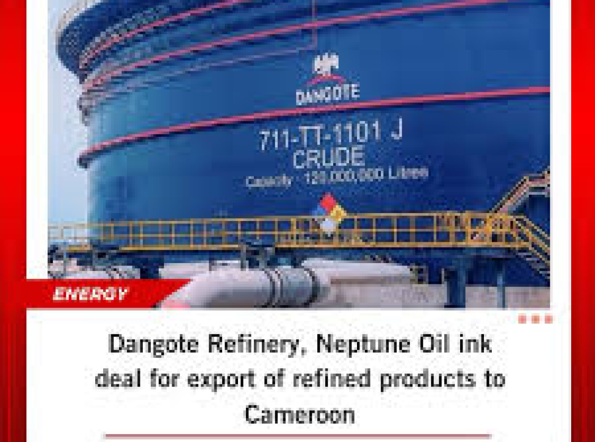 Dangote Refinery, Neptune Oil Announce their first PMS export to Cameroon